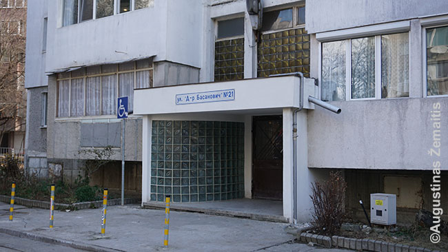 A socialist-era multistorey apartment block in the Ivan Basanovich street at Varna