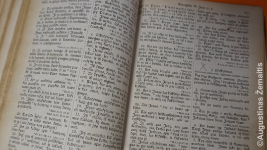 A fraktur-script book at the Jerusalem Lithuanian Lutheran church at Collinsville