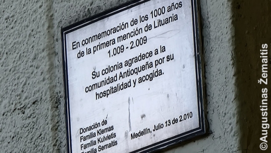 Dedication of the cross at the Medellin Lithuanian House