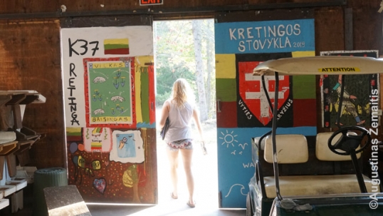 Artwork inside the Main Hall of the Kretinga Camp