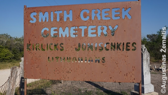 Lithuanian cemetery sign near Yorktown