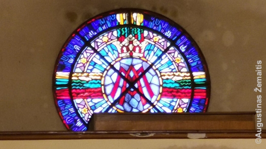  Montevideo Lithuanian church stained-glass window above the choir
