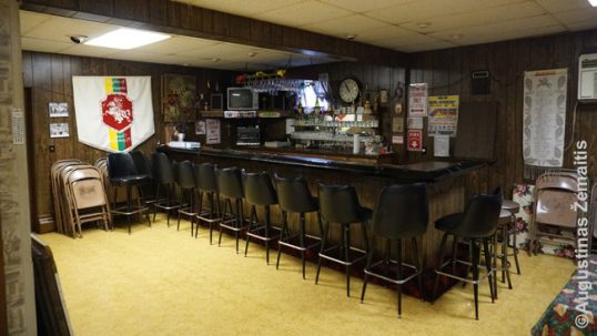 The interior of Lithuanian Catholic Knights club in Waterbury