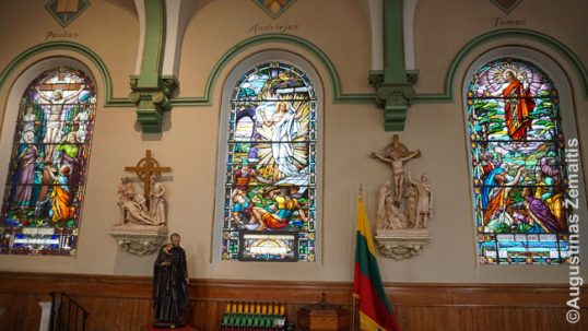 Lithuanian details inside the Boston Lithuanian church