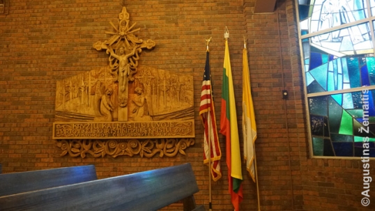 Woodcarving inside the Divine Providence church