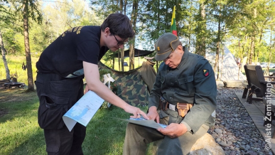 In a Lithuanian partisan camp during the Lithuanain Days