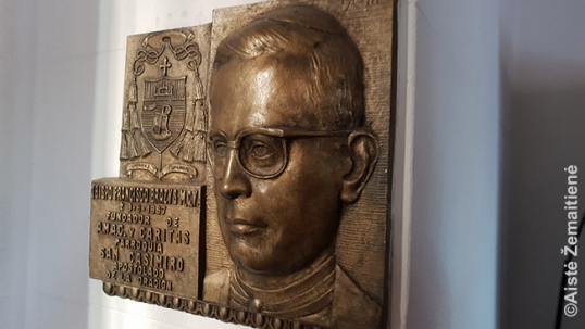 Bishop Brazys commemorative plaque in the church