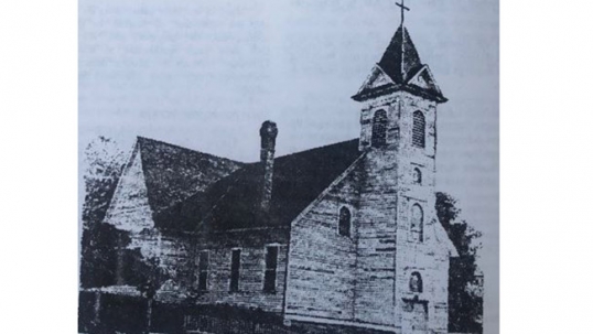Sena Kanzas Sičio lietuvių bažnyčios (dabar nugriautos) nuotrauka