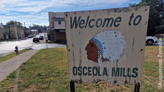 Įvažiavimas į Oseola Milso miestelį