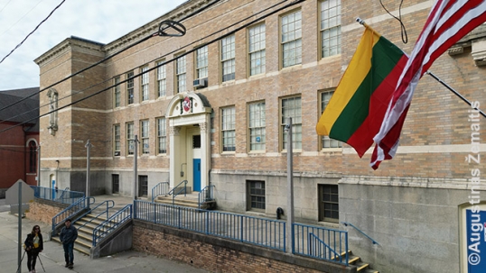 Lithuanian flag in the Waterbury Lithuanian district