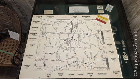 Map of Bethlehem area Lithuanian farms at the Old Bethlehem Historical Society