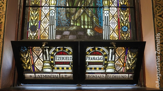 Stained-glass window in the church